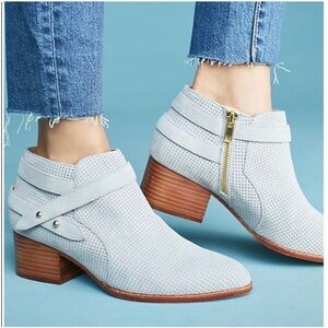 Anthro perforated wrap ankle‎ booties